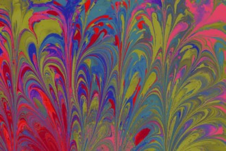 Abstract marbling floral pattern for fabric, tile design. background texture