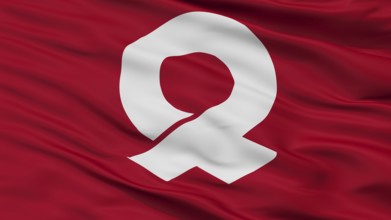 Sukumo City Flag, Country Japan, Kochi Prefecture, Closeup View, 3D Rendering