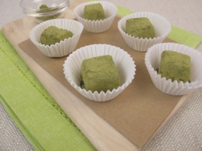 Green matcha chocolates