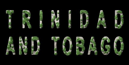 Trinidad and Tobago Reforestation and Climate Message, Sustainable Green Typography, Green Agenda