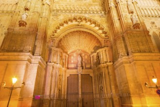 Palma de Mallorca Cathedral Seu sunset in Majorca Balearic islands of Spain