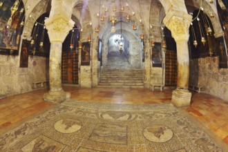 Jerusalem - September 3: Hall of the Holy Sepulchre in September 3, 2012 in Jerusalem. The hall in