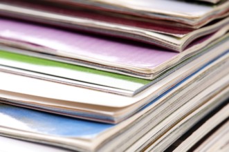 Stack of magazines, poland