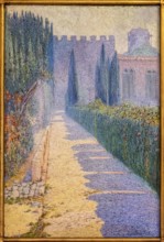 The rector's garden, Atilio Boveri, 1912, oil on canvas, pollensa museum, Majorca, Balearic