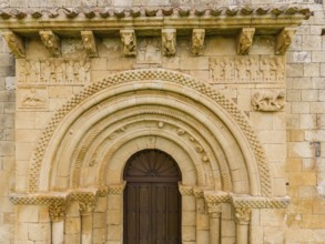 Hermitage of San Pedro de Tejada, western doorway, Romanesque hermitage, Puente-Arenas, the