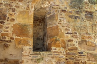 Niche in a medieval castle wall