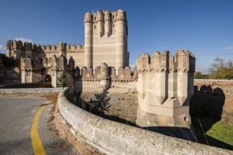 Coca castle, XV century, Gothic-Mudejar, Coca, Segovia province, Spain, Europe