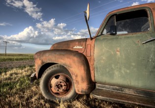 Vintage Farm Trucks Saskatchewan Canada weathered and old