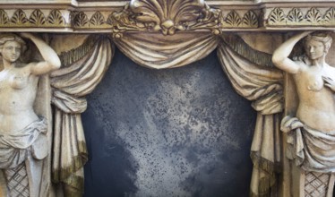 Vintage background with copy space. Blank antique board, nobody