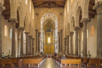 Interieur view of Cefalu Cathedral in the city of the same name in northern Sicily