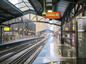 Chicago, USA - June 21, 2017: underground, Chicago is the city of skyscrapers. Chicago streets,