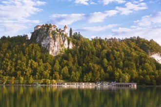 Bled Castle with Lake Bled, Slovenia, Europe