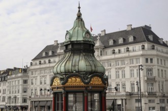 Beautiful pavilion with decorative details in front of a historic building, copenhagen, denmark