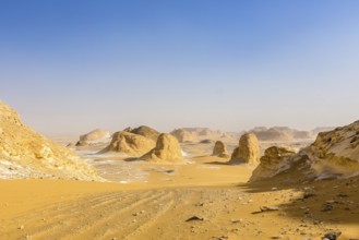 White Desert at Farafra in the Sahara of Egypt. Africa