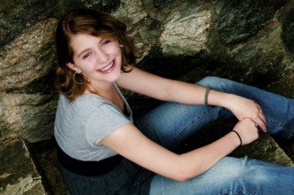 A beautiful and young stylish teenage girl