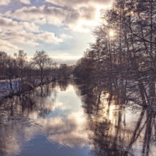 Winter landscape with color look