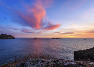 Sunset at a Rocky Beach, Northern California, USA, North America