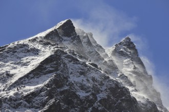 Windy day in the Langtang valley, Nepal, Asia