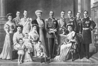 German Emperor Wilhelm II or William II, 1859 –1941, with his wife Augusta Victoria and their