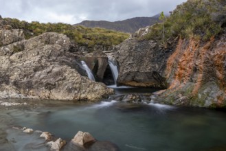 Fairy Pools, Glumagan nan Sithichean, waterfalls in Glen Brittle, Isle of Skye, Inner Hebrides,