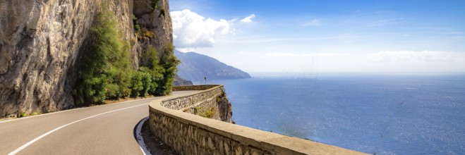 Amalfi Coast, Mediterranean Sea, Italy. Website Banner