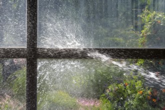 Water on glass wall