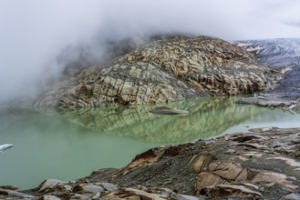 The Rhone Glacier in the Swiss Alps