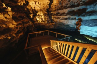 The iconic and popular Engelbrecht Cave system which is a sinkhole underneath Mt Gambier CBD in