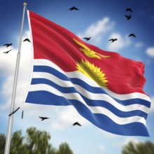 Flag of Kiribati, This is a computer generated and 3d rendered image