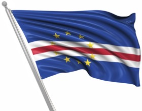 Flag of Cape Verde, This is a computer generated and 3d rendered image