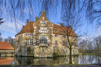 Vischering Castle in Ludinghausen, North Rhine-Westphalia is the most typical moated castle in the