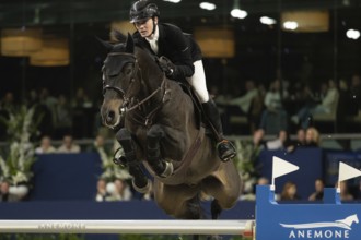Michael Duffy of Ireland competes in 1.60m FEI Jumping World Cup at Jumping Amsterdam in Amsterdam,