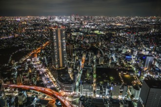 Night view from the Sunshine City. Shooting Location: Tokyo metropolitan area