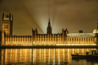 Palace of Westminster of night view (London). Shooting Location: United Kingdom, London