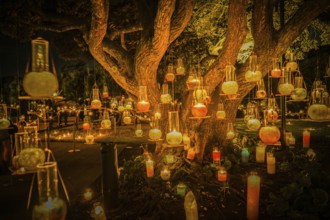 Many colorful candles. Shooting Location: Enoshima