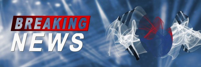 South Korea Breaking News, Smoke Flag Background