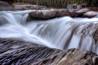 Blurred water flowing British Columbia Canada