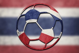 Soccer ball national Thailand flag. Thailand football ball