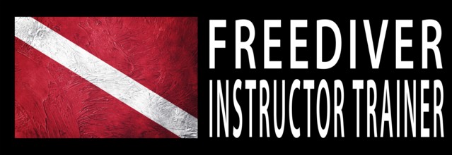 Freediver Instructor Trainer, Diver Down Flag, Scuba flag, Scuba Diving