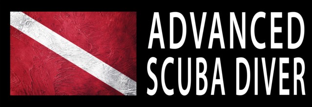 Advanced Scuba Diver, Diver Down Flag, Scuba flag, Scuba Diving