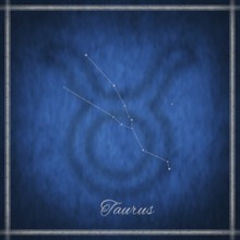 Taurus zodiac sign, constellation lines, Taurus symbol