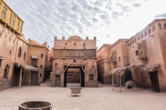 Abandoned constructions in the middle of the desert in Morocco
