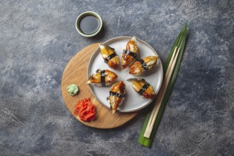 Food, Food, Sushi and rolls sets. Japonese food. top view
