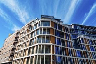Madrid, Spain, July 3, 2021: Luxury new apartment building in central Madrid, Europe