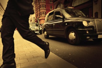 London Taxi at Oxford Street W1 Westminster in UK England