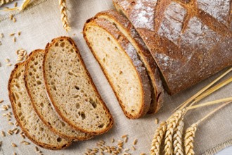 Delicious mixed rye bread, also known as grey bread