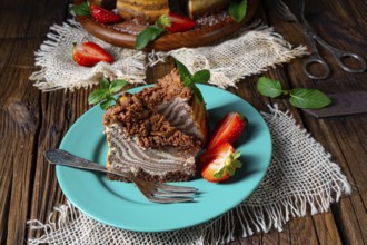 Delicious and creamy zebra cheesecake