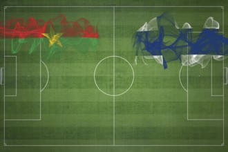 Burkina Faso vs Finland Soccer Match, national colors, national flags, soccer field, football game,