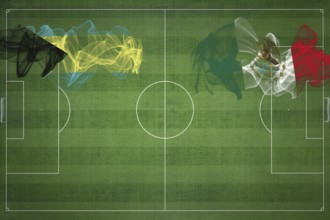 Bahamas vs Mexico Soccer Match, national colors, national flags, soccer field, football game,