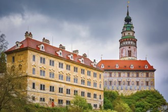 Building of the Cesky Krumlov, Czech Repulic Cesky Krumlov, South Bohemian, Czech Republic, Europe